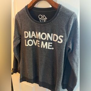EUC Chasor medium sweatshirt diamonds love me